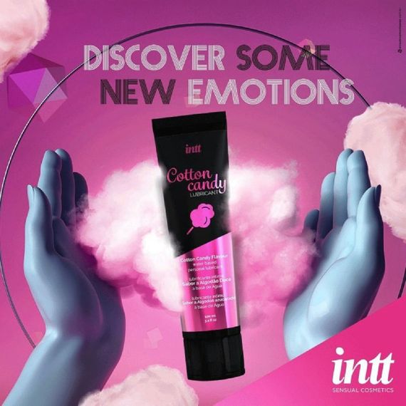 Їстівний лубрикант зі смаком солодкої вати Intt Cotton Candy, 100 мл | Зображення 3