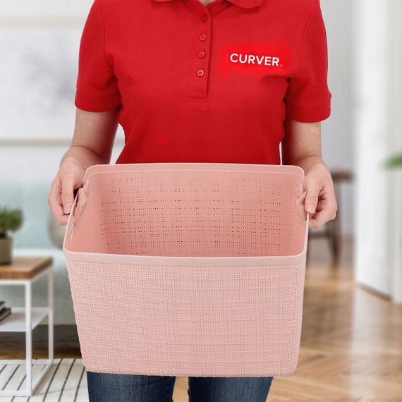 Кошик для зберігання Curver (Курвер) Jute 20 л (01907) Рожевий | Зображення 3