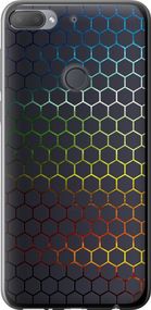 Чехол на HTC Desire 12 Plus Переливающиеся соты "498u-1485-17620"
