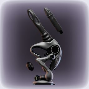 Секс-машина Upko Nexus Power Gray с фрикциями, вибрацией и вращательной стимуляцией, серая sexstyle