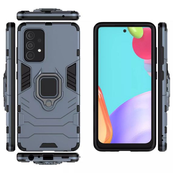 Ударопрочный чехол Transformer Ring for Magnet для Samsung Galaxy A52 4G / A52 5G Grey | Зображення 1