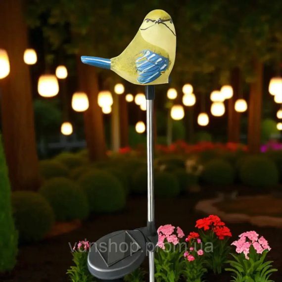 Садовий світильник на сонячній батареї 1шт, Птах / Декоративний ліхтар / Вуличний світильник на акумуляторі | Зображення 3