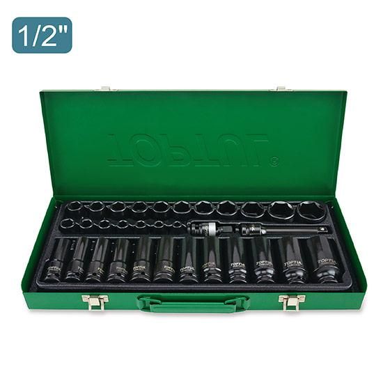 Набор ударных головок 1/2" 8-32мм 32ед короткие+длинные TOPTUL GDAD3201