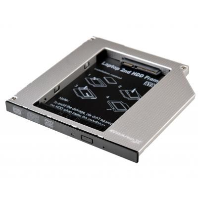 Фрейм-переходник Grand-X HDD 2.5'' to notebook 9.5 mm ODD SATA/mSATA (HDC-24N) (HDC-24N)