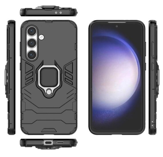 Чохол бампер Primolux Ring Armor для Samsung Galaxy S24 FE (SM-S721) - Black | Зображення 1