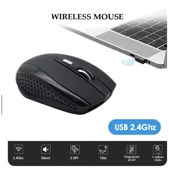 Бездротова мишка Silent Mouse 2.4G чорна | Зображення 1