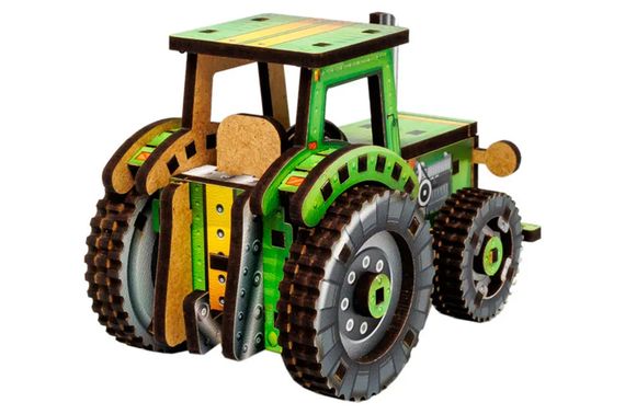 Конструктор дерев'яний Puz-00960 "Turbo Tractor" в кульку PuzzleOK | Зображення 1