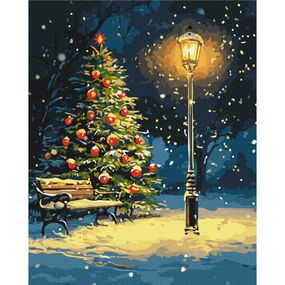 Картина по номерам "Ночной танец снежинок" BS54191, 40х50 см