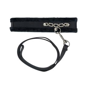 Ошейник с поводком Punishment - Crystal Collar & Leash – Black sexstyle
