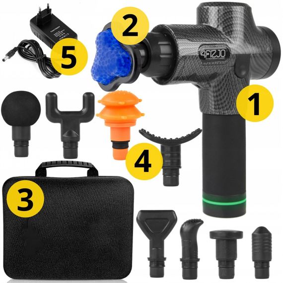 Ручний перкусійний масажер 4FIZJO Massage Gun Ultra Cool Edition 100 Вт (масажний пістолет) MG05 (P-5905973401470) | Зображення 3