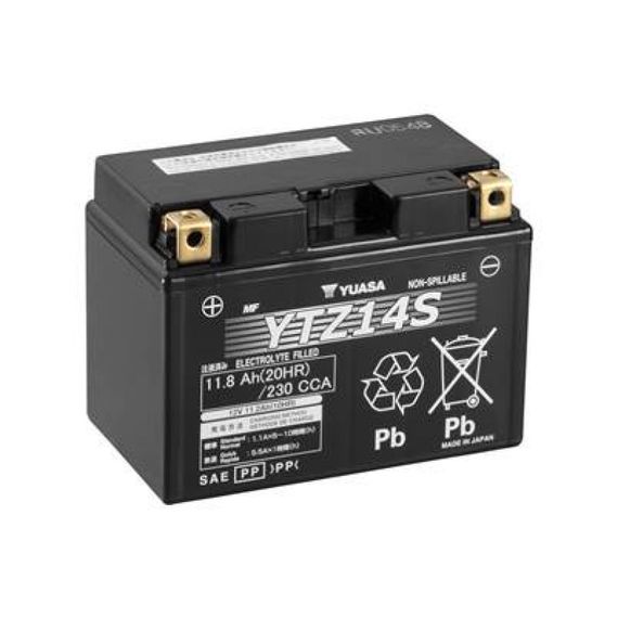 Аккумулятор МОТО Yuasa 12V 11,8Ah High Performance MF VRLA Battery YTZ14S(GEL)