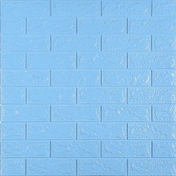 3D панель самоклеюча цегла Блакитна 700х770х5мм (005-5) SW-00000297