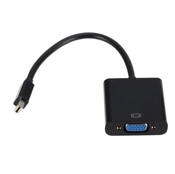 Адаптер-перетворювач Mini Display Port (Thunderbolt) - VGA - (чорний) | Зображення 3