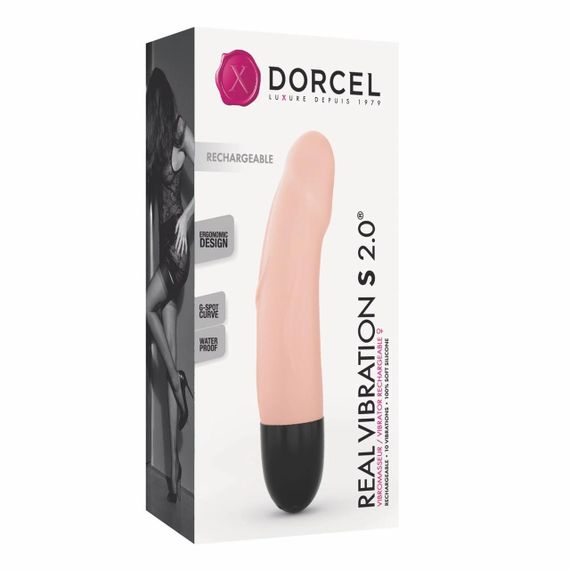 Вибратор Dorcel Real Vibration S Flesh 2.0, диам 3,7см, перезаряжаемый, для точки G sexstyle | Зображення 6