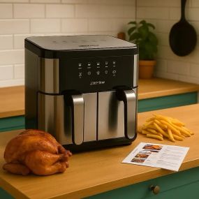 Аерофритюрниця на 2 чаші Zepline ZP-209 з потужністю 4000Вт на 12л