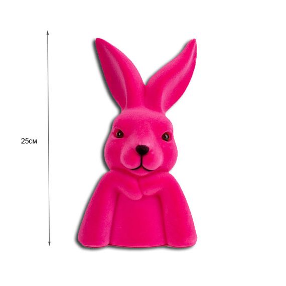 Декоративная фигурка Пасхальный кролик Pink Fluffy Bunny 25 см | Зображення 2