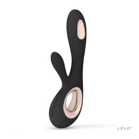 Вібратор-кролик LELO Soraya Wave Black, манливі рухи стовбура Sex Aura