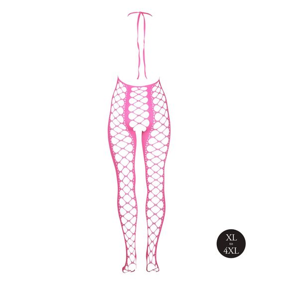 Бодістокінг - Ouch! Bodystocking With Halterneck Pink, XL/4XL | Зображення 4
