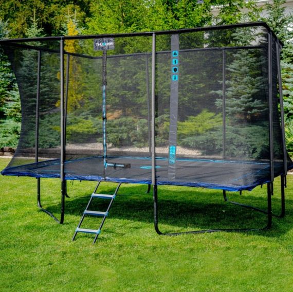 Батут із внутрішньою сіткою THUNDER Outside Phenom 8x12FT Black\Blue | Зображення 4