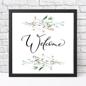 Постер в рамке Welcome 30x30 см