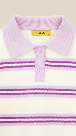Поло з візерунком для дівчинки LAWA GBC02358 134 см Молочний shop (2000999563942) | Зображення 1