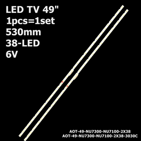 LED підсвітка Samsung TV 49" BN61-15483A AOT-49-NU7300-2×38 NU7100_STS49081 L1_NU7.1/7.3 D9_CDM_S19(2) R1 1шт.
