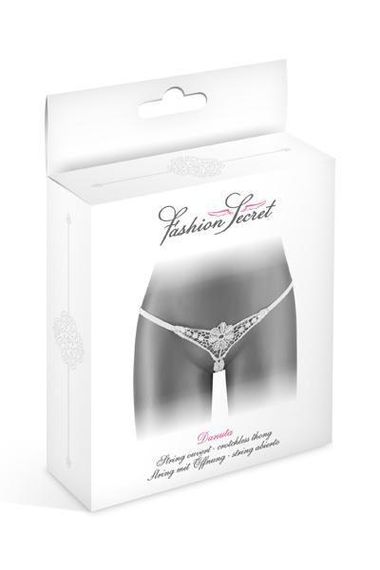Трусики-стринги с доступом Fashion Secret DANUTA White | Зображення 2