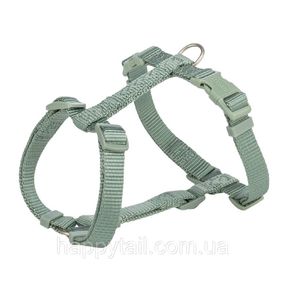 Шлея Trixie Premium H-harness для собак S–M 42–60 см 15 мм світло-зелена