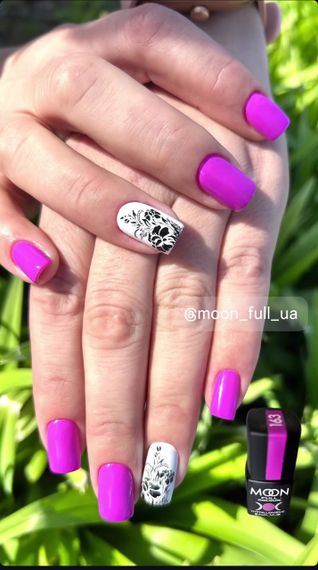 Гель-лак Moon Full №163 яскраво-бузковий 8мл | Зображення 1