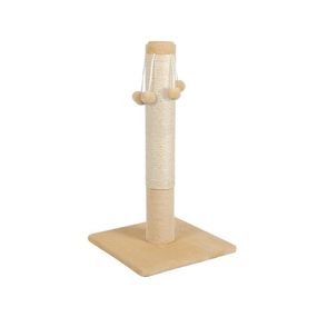 Кігтеточка Природа ДО4 для котів стовпчик з чотирма бубонами капучино 36х36х67 см