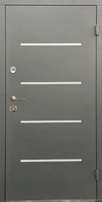 Двері вхідні Портала Street Art Aluma Metallic grey серія STREET Metallic brouwn