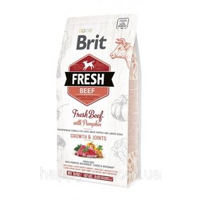 Сухой корм Brit Fresh Beef with Pumpkin Puppy Large для щенков крупных пород, телятина и тыква, 2.5 кг