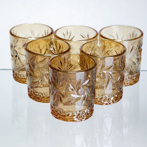 Набор рюмок для виски Shot glass 6 штук по 75 мл коричневый HP-17-39