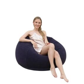 Крісло пуф надувне велюрове KR-1 Синє