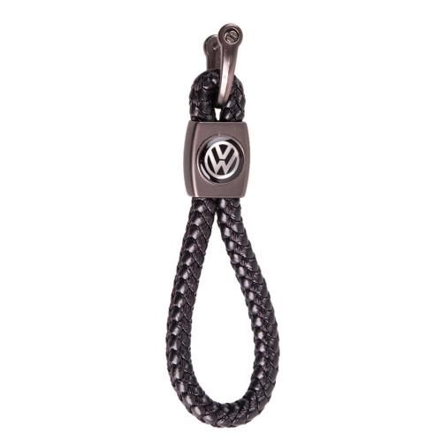 Брелок шкір. зам.  плетений зі скобою CN VOLKSWAGEN