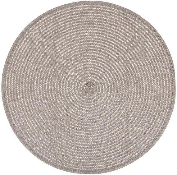 Набір 4 сервірувальних килимка Casual сірий Ø38см, плейсмат (підтарільники)