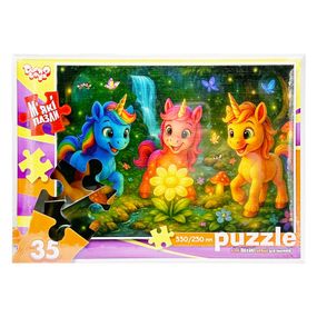 Дитячі м'які пазли "Поні в казковому лісі" S35-11-11, 35 елементів
