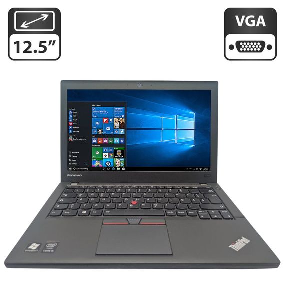 Нетбук Lenovo ThinkPad X250 / 12.5" (1366x768) TN / Intel Core i5-5300U (2 (4) ядра по 2.3 - 2.9 GHz) / 8 GB DDR3 / 500 GB HDD / Intel HD Graphics 5500 / WebCam б/в