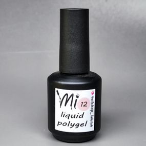 Рідкий полігель Мі #12 молочно-рожевий 15мл (пляшка з пензликом)
