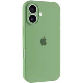 Чехол Silicone Case Full Camera Protective (AA) для Apple iPhone 16 Plus (6.7") Мятный / Mint