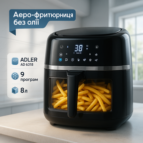 Фритюрница без масла и жира, Аэрофритюрница с функцией быстрого приготовления, Фритюрница для пончиков CV-94