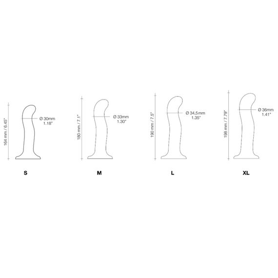 Насадка для страпона Strap-On-Me P&G-Spot Dildo, силикон, размер XL | Зображення 3