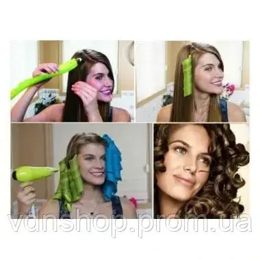 Чарівні бігуді для волосся будь-якої довжини Hair Wavz, бігуді-спіральки | Зображення 4