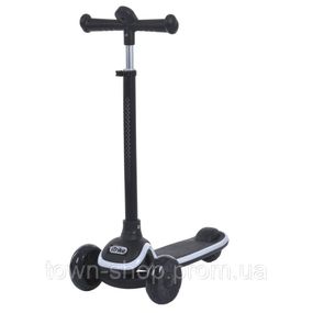 Детский самокат 3-х колесный 5566-black, до 25 кг