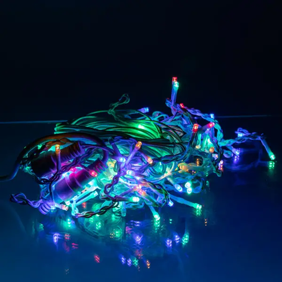 Уличная гирлянда Бахрома 12 м 200 LED белый провод Мультиколор 12MWML | Зображення 2