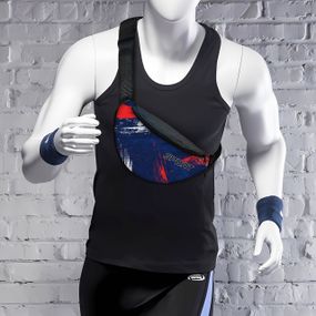 Сумка-бананка мужская/женская Sport 32×16 см с расширителем поясная сумка или сумка через плечо (02898)