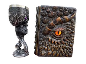 Подарунковий набір Келих 3D Кіт і Блокнот 3D «Жар Серця Дракона»