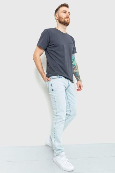 Джинсы мужские Slim  цвет голубой 157R37-21-001 | Зображення 1