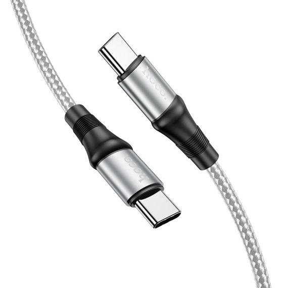 Кабель HOCO X50 Type-C to Type-C Exquisito 100W charging data cable(L=2M) Gray | Зображення 1