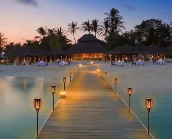 Ліхтар садовий світильник на сонячній батареї 80 см Solar flame | Зображення 4